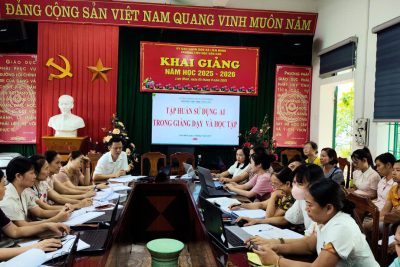 TẬP HUẤN ỨNG DỤNG AI – BƯỚC TIẾN MỚI CỦA GIÁO VIÊN TRƯỜNG TIỂU HỌC VĂN CAO TRONG KỶ NGUYÊN SỐ!