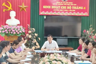 HỘI NGHỊ SINH HOẠT CHI BỘ THƯỜNG KỲ THÁNG 4/2026 CHI BỘ TRƯỜNG TIỂU HỌC VĂN CAO